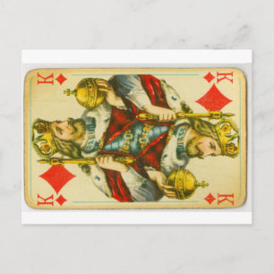 Cartão Postal Lucky King of Diamonds