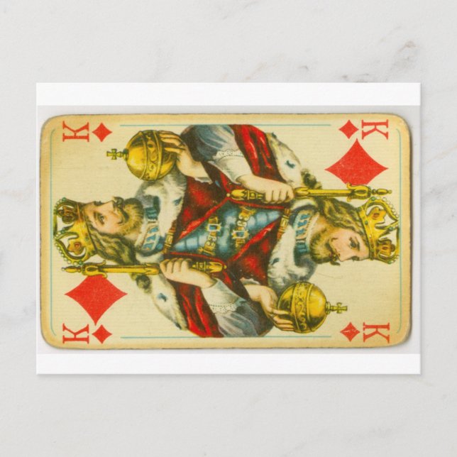 Cartão Postal Lucky King of Diamonds (Frente)
