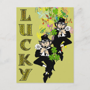Cartão Postal Lucky Leprechaun