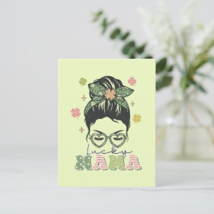 Cartão Postal Lucky Mama - Messy Bun - Rua de Véu.