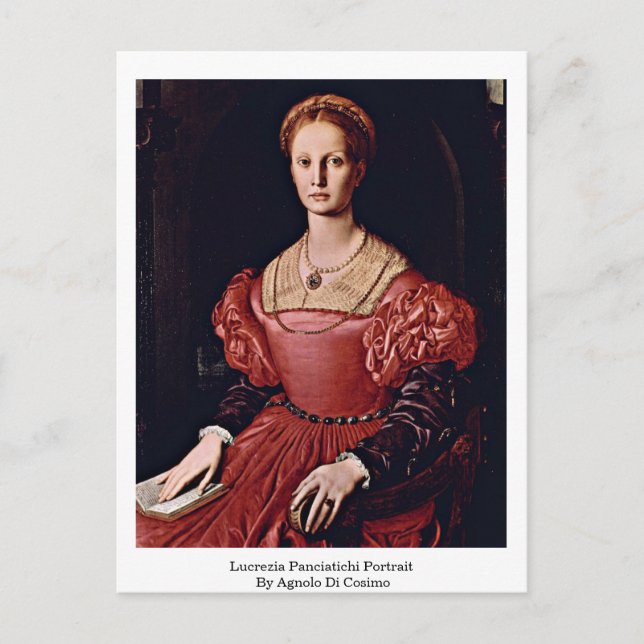 Cartão Postal Lucrezia Panciatichi Retrato De Angelo Bronzino (Frente)
