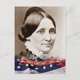 Cartão Postal Lucy Hayes, Primeira-dama dos EUA