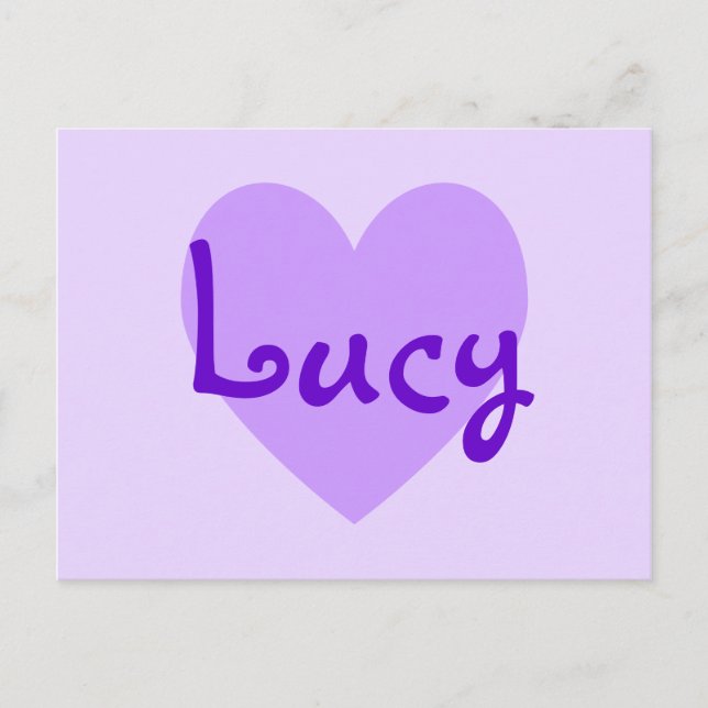 Cartão Postal Lucy in Purple (Frente)