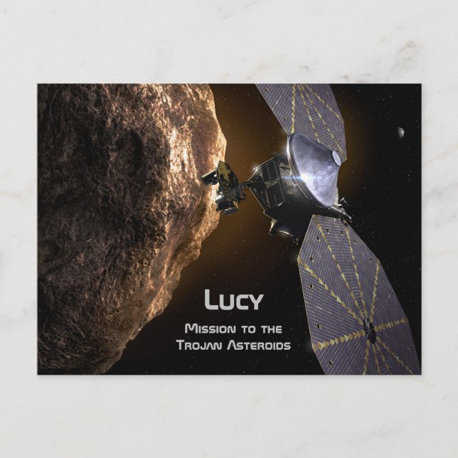 Cartão Postal Lucy Mission to Study Trojan Asteroids (Frente)