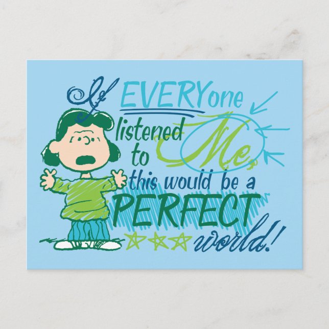 Cartão Postal Lucy "Se Todos Me Escutaram..." (Frente)