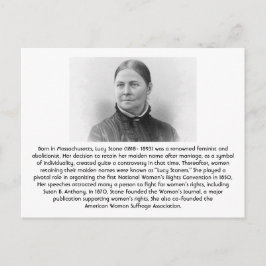 Cartão Postal Lucy Stone - Feminista