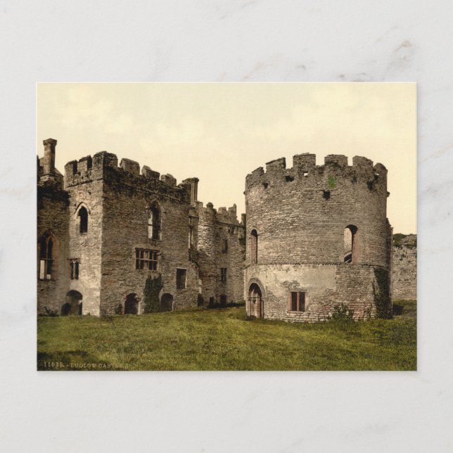 Cartão Postal Ludlow Castle I, Shropshire, Inglaterra (Frente)