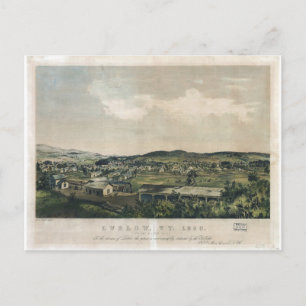 Cartão Postal Ludlow Vermont a partir de South Hill (1859)