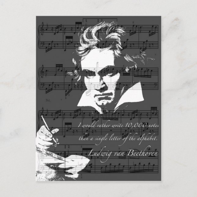 Cartão Postal Ludwig van Beethoven (Frente)