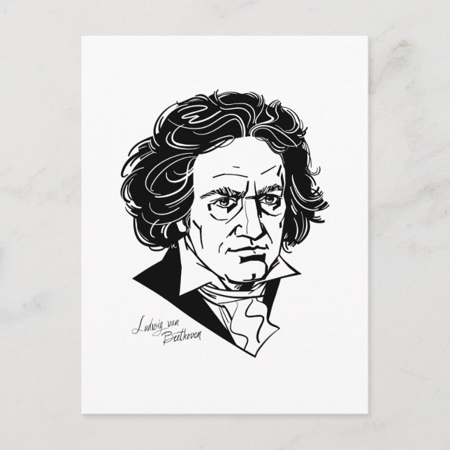 Cartão Postal Ludwig van Beethoven (Frente)