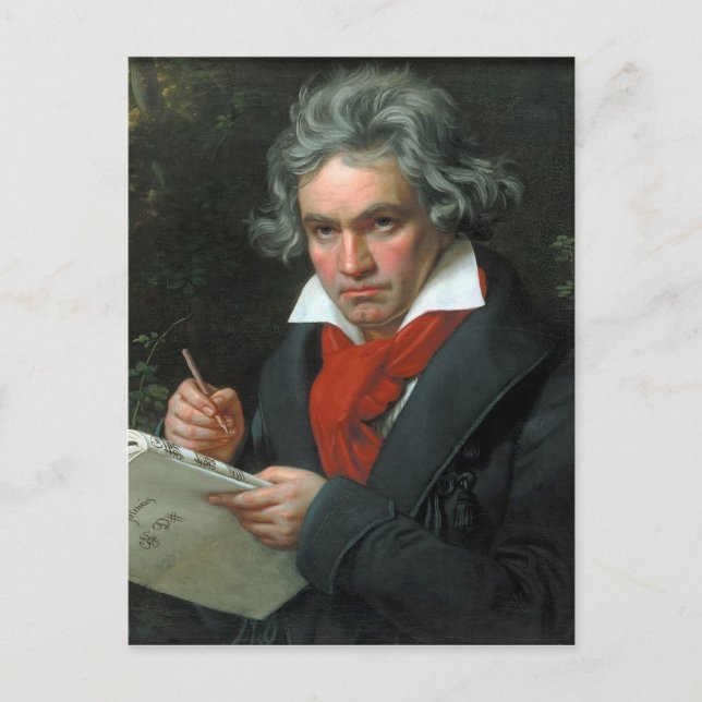 Cartão Postal Ludwig van Beethoven Portrait (Frente)