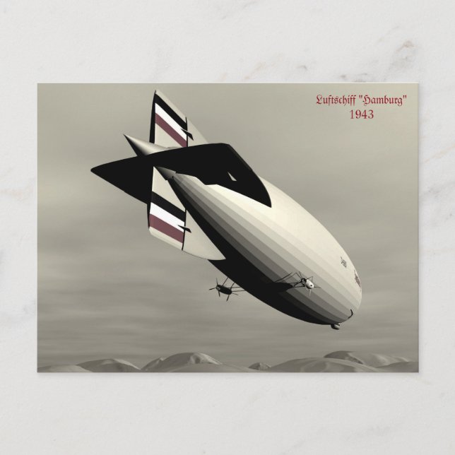Cartão Postal Luftschiff "Hamburg" (Frente)