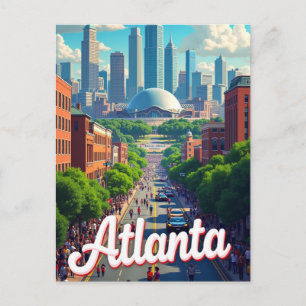 Cartão Postal Lugar de Viagem Famoso Atlanta Geórgia EUA