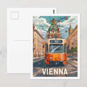Cartão Postal Lugar de Viagem Vintage Famoso Viena Áustria