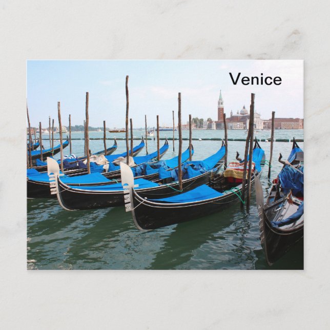 Cartão Postal Lugares românticos em Veneza (Frente)