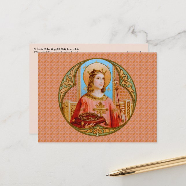 Cartão Postal Luís IX, Rei (BK 004) (Frente/Verso In Situ)