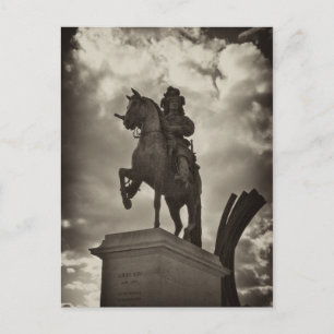 Cartão Postal Luís XIV estátua, Versalhes