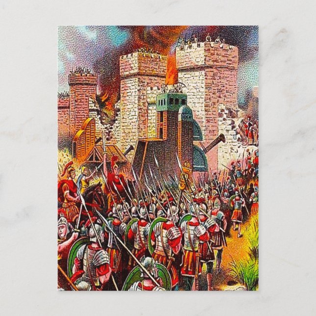 Cartão Postal Luke 19:41-44 Jerusalém Será Destruída (Frente)