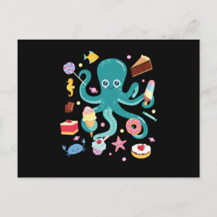 Cartão Postal Lula de Bolo de Octopus