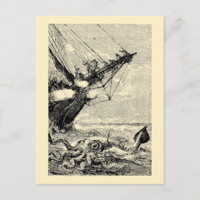 Cartão Postal Lula Gigante de 20000 Ligas Sob O Mar (Frente)