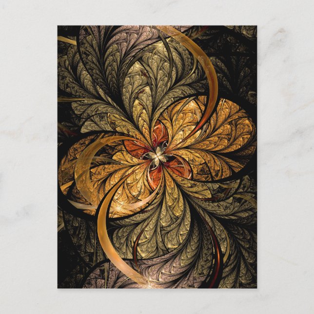 Cartão Postal Luminosa Deixa Arte Fractal (Frente)