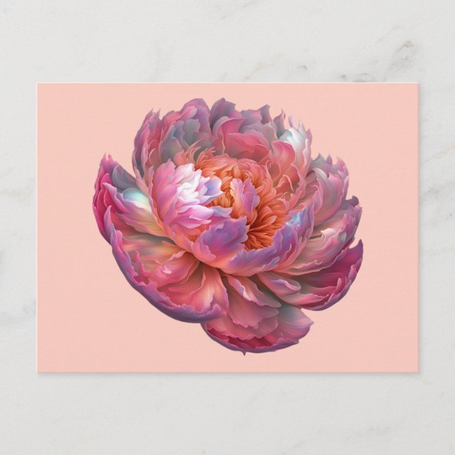 Cartão Postal Luminoso Peony Blossom (Frente)