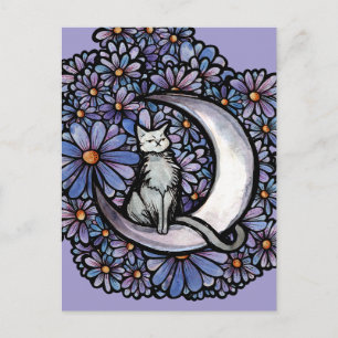 Cartão Postal Luna Gata Roxa Daisy                        