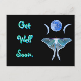 Cartão Postal Luna Moth Tripla Lua Melhoras Logo