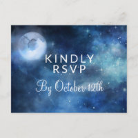 Lunar Sky Full Moon Stars Casamento Escolha de RSV