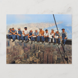 Cartão Postal Lunch Atop A Skyscraper 1932 NYC Remastered Color 