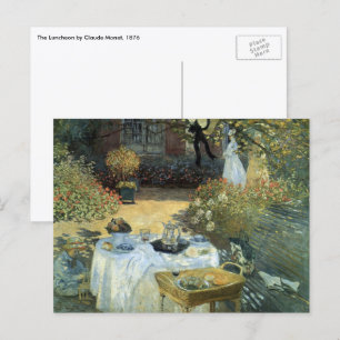 Cartão Postal Luncheon by Claude Monet, Vintage Impressionism