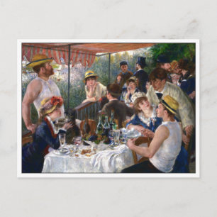 Cartão Postal Luncheon do Partido Barco por Renoir