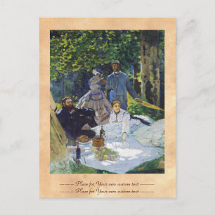 Cartão Postal Luncheon sobre a grama, Painel Central Claude Mone