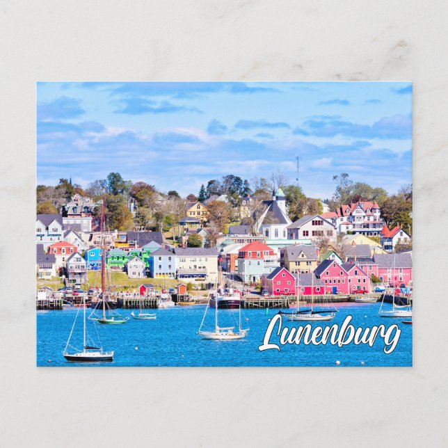 Cartão Postal Lunenburg, Nova Scotia, Canada (Frente)