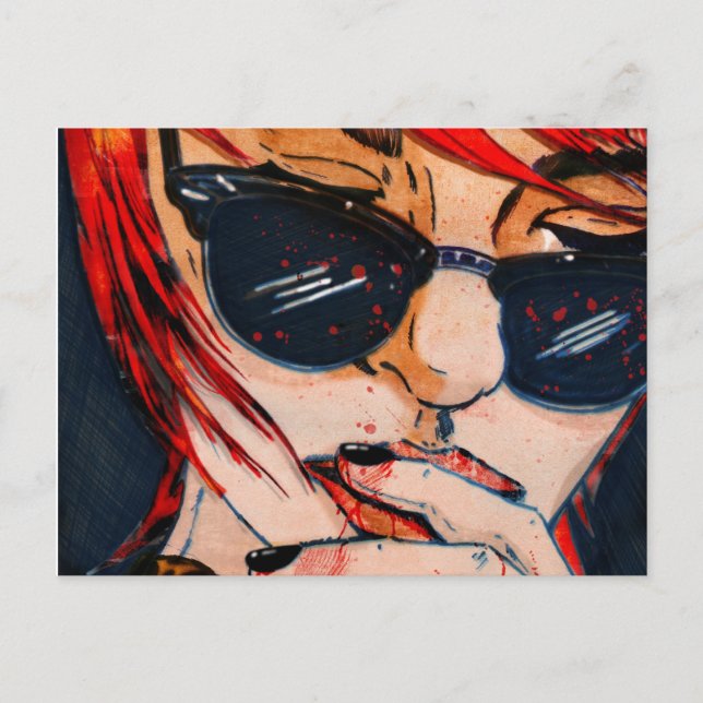Cartão Postal Lunettes Noires (Frente)