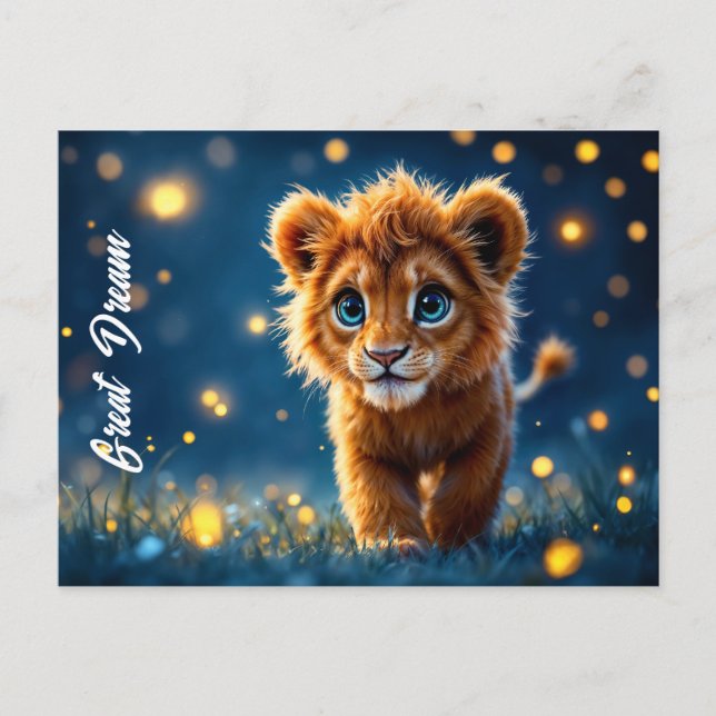 Cartão Postal Lúpulo de pelúcia adorável com olhos cintilantes (Frente)