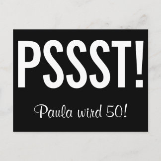 Cartão Postal Lustige Einladung als Postkarte