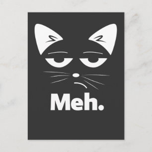 Cartão Postal Lustige Katze Sarkastisches Kitten Meh