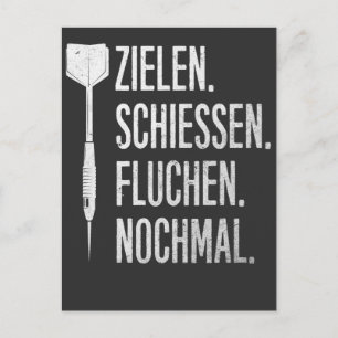 Cartão Postal Lustiger Dart Spruch Dartpfeil Problema