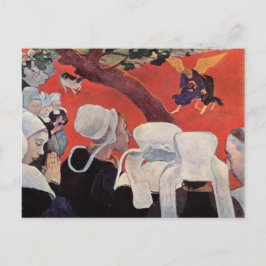 Cartão Postal Luta Angel com Jacob, Paul Gauguin