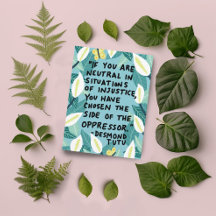 Luta contra a injustiça Desmond Tutu Citação