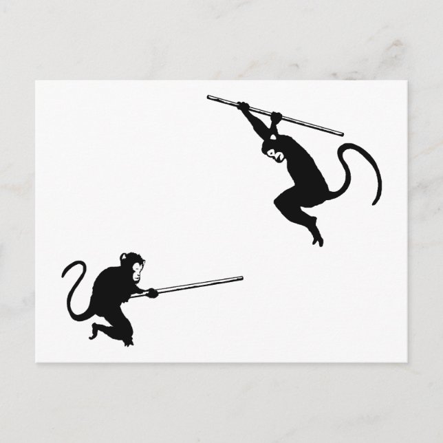 Cartão Postal Luta contra o macaco (Frente)