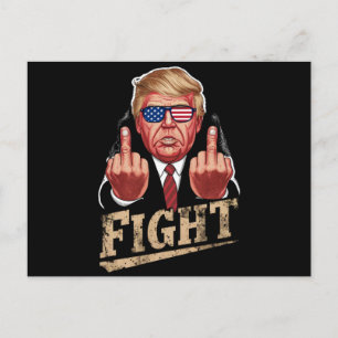 Cartão Postal Luta de Trump Eleição EUA Retro Vintage