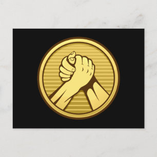 Cartão Postal Luta do braço Dourada