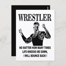 Cartão Postal Luta Inspiracional do Wrestler