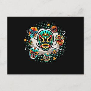 Cartão Postal Luta Lucha Libre Mask México