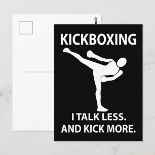 Cartão Postal Lutador de Kickboxing Kickboxer Kickboxing