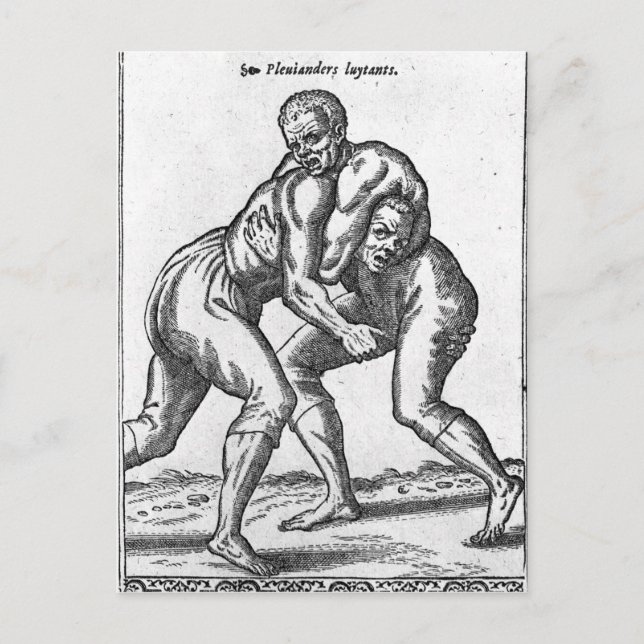 Cartão Postal Lutadores turcos (Frente)