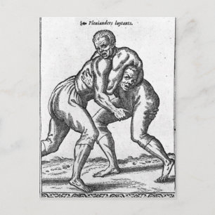 Cartão Postal Lutadores turcos