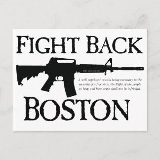 CARTÃO POSTAL LUTE DE VOLTA, BOSTON!